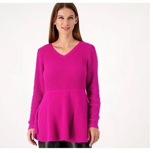 GIRL WITH CURVES Peplum Sweater A551710